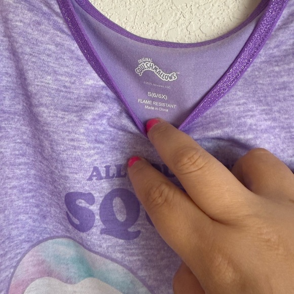 Squishmallows Girls Lavender Nightgown size S 6/6X-NWT - Picture 3 of 5